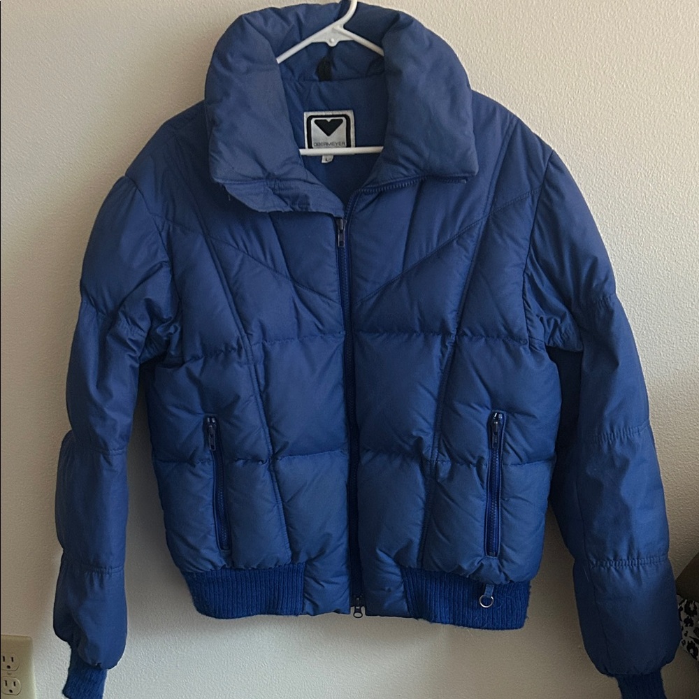 Obermeyer Vintage Men Durango Blue Puffer Snowboard\ 80/20 Down Ski Jacket ..L